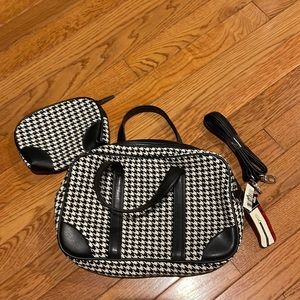 Allegro Pacific houndstooth bag/purse with shoulder strap and coin purse